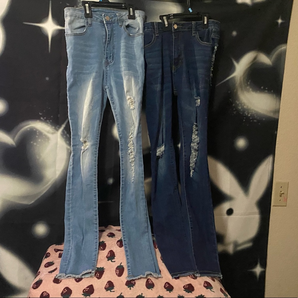 Shein distressed skinny jean bundle size medium